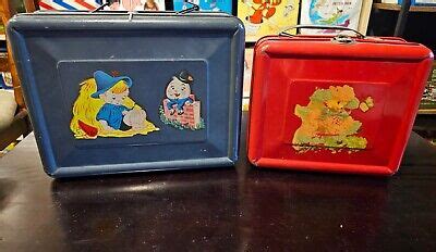 ebay metal tin chld's lunch box 1940|Collectible Metal Lunchboxes (Pre.